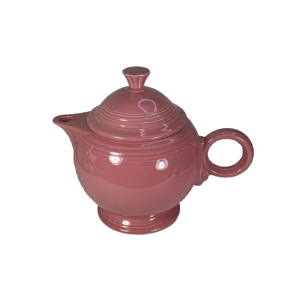 Fiesta Ware Rose Pink Teapot ROUND CIRCLE HANDLE